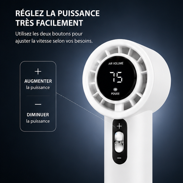 Mini ventilateur FeelCool blanc - en utilisatio