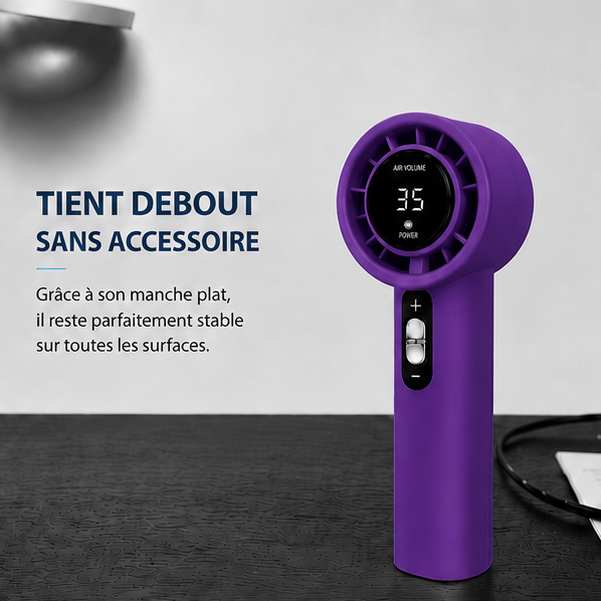 Mini ventilateur FeelCool violet - vue de face 