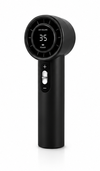 Mini ventilateur FeelCool noir - vue 3/4 avant