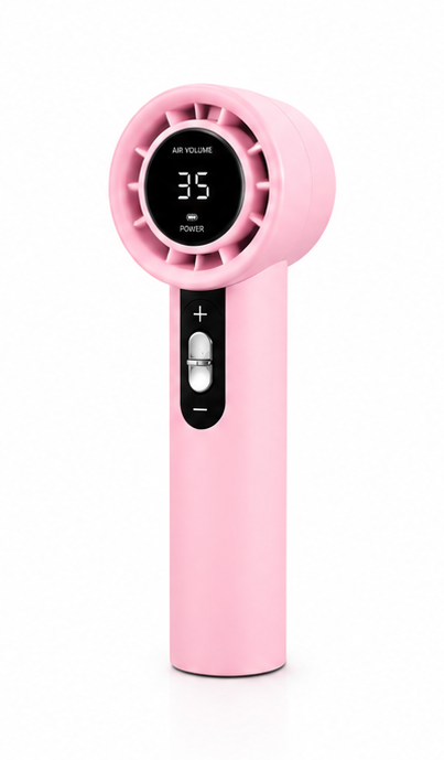 Mini ventilateur FeelCool rose - vue 3/4 avant